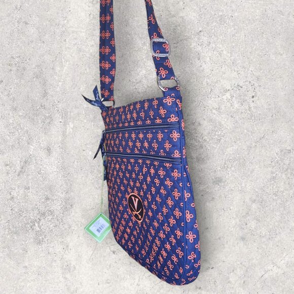 Vera Bradley Collegiate Crossbody - University of Virginia - Navy Blue - NWT - Picture 6 of 8